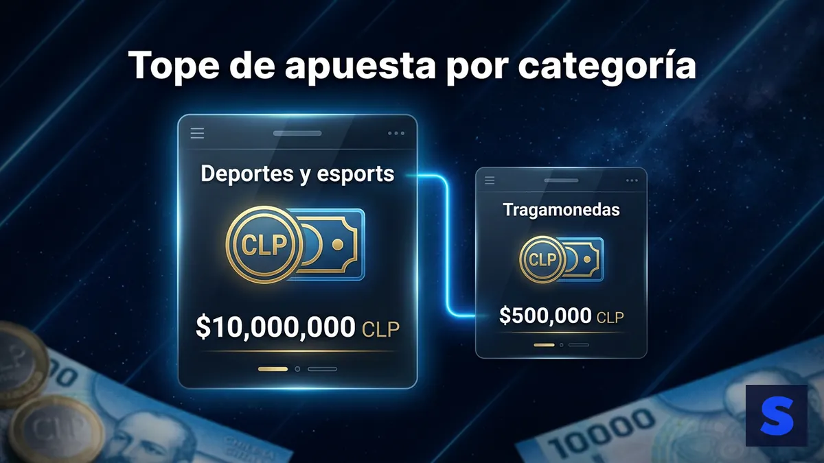 Comparación del tope de apuesta con bono activo: deportes/esports frente a tragamonedas en Slottica Chile