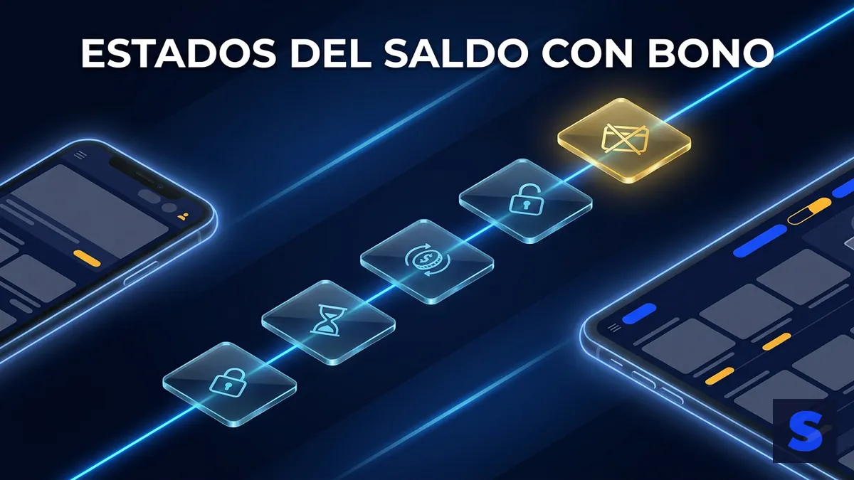 Etapas del saldo con bono activo en Slottica Casino Chile, del depósito al retiro
