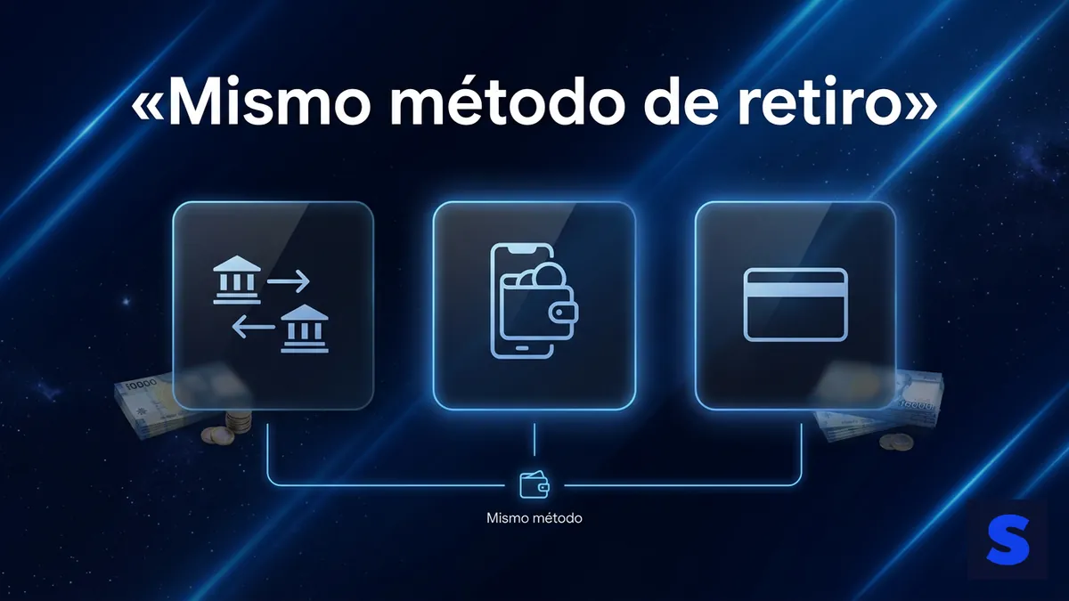Métodos de retiro en Slottica Chile: el mismo método usado para depositar, con pesos chilenos
